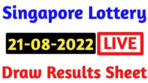 Singapore 4D 6212 Strike Result .